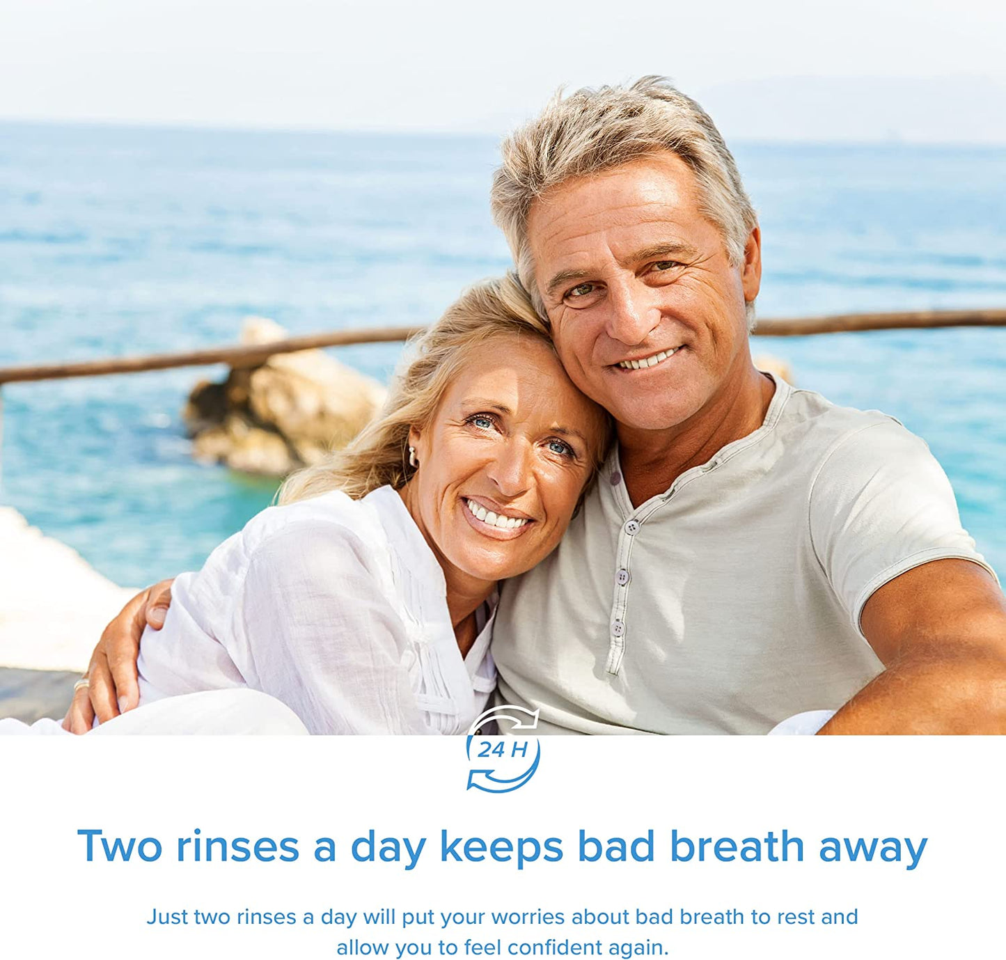 Smart Mouth Mouthwash, 24 HR Bad Breath Prevention, Fresh Mint (16 oz / 473 ml)