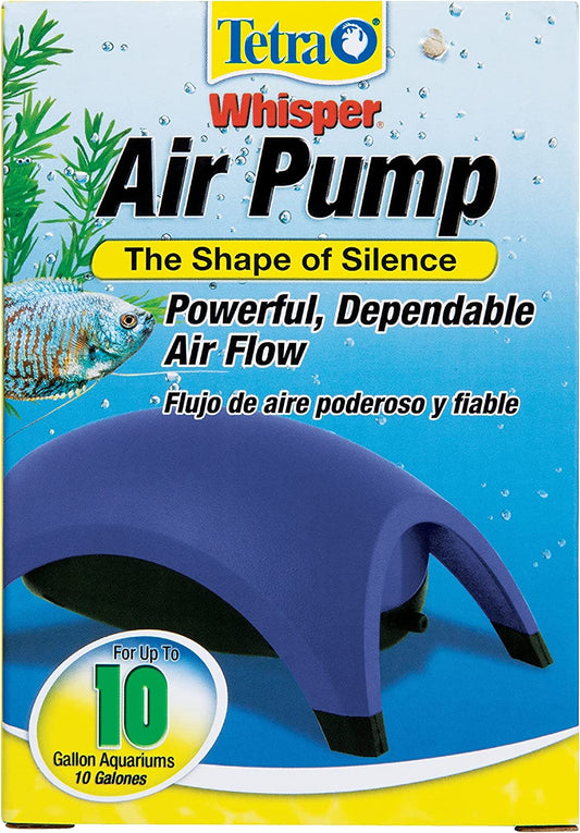Tetra Whisper Air Pump The Shape Of Silence For Up To 10 Gallon Aquariums - 115 Volts