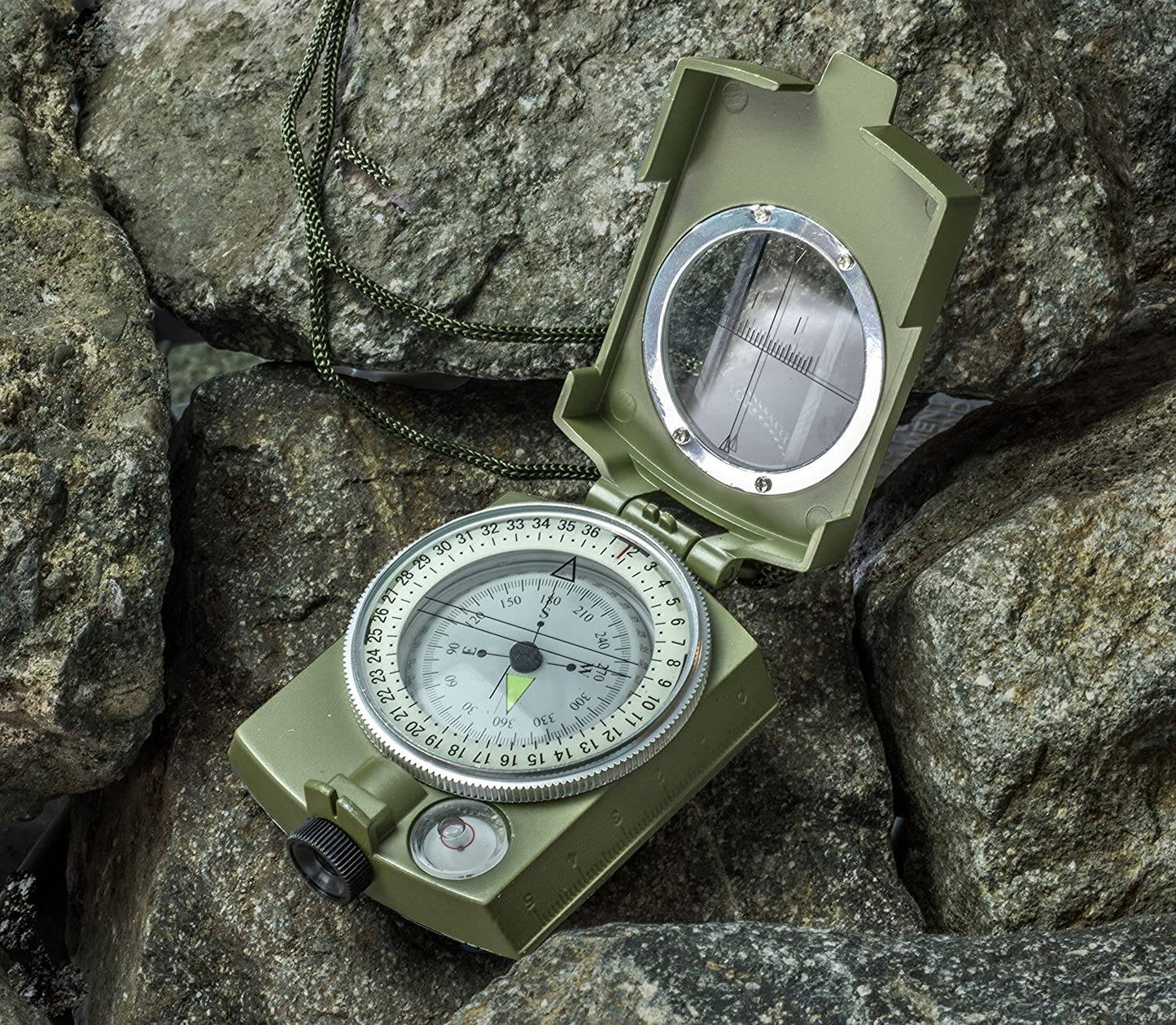 SE Military Lensatic and Prismatic Sighting Survival Emergency Compass with Pouch CC4580