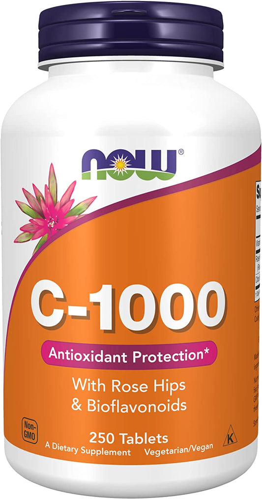 NOW C - 1000 Antioxidant Protection with Rose Hips & Bioflavonoids, 250 Tablets