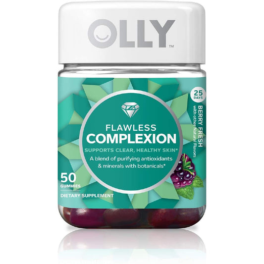 OLLY Flawless Complexion, Berry Fresh 25 Day Supply (50 Gummies)