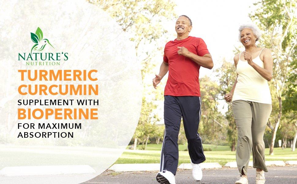 Nature's Nutrition Turmeric Curcumin with Bioperine 1950mg, 120 Capsules