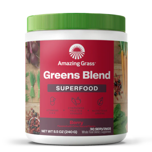 EXP 09/2025 Amazing Grass Greens Blend Superfood Daily Greens, Berry Flavor 240 g / 8.5 oz 30 Servings
