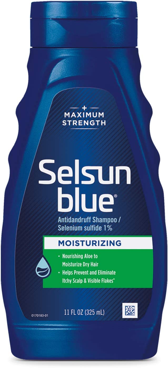 Maximum Strength Selsun Blue Anti Dandruff Shampoo 1% Selenium Sulfide Moisturizing 11 Fl Oz (325ml)
