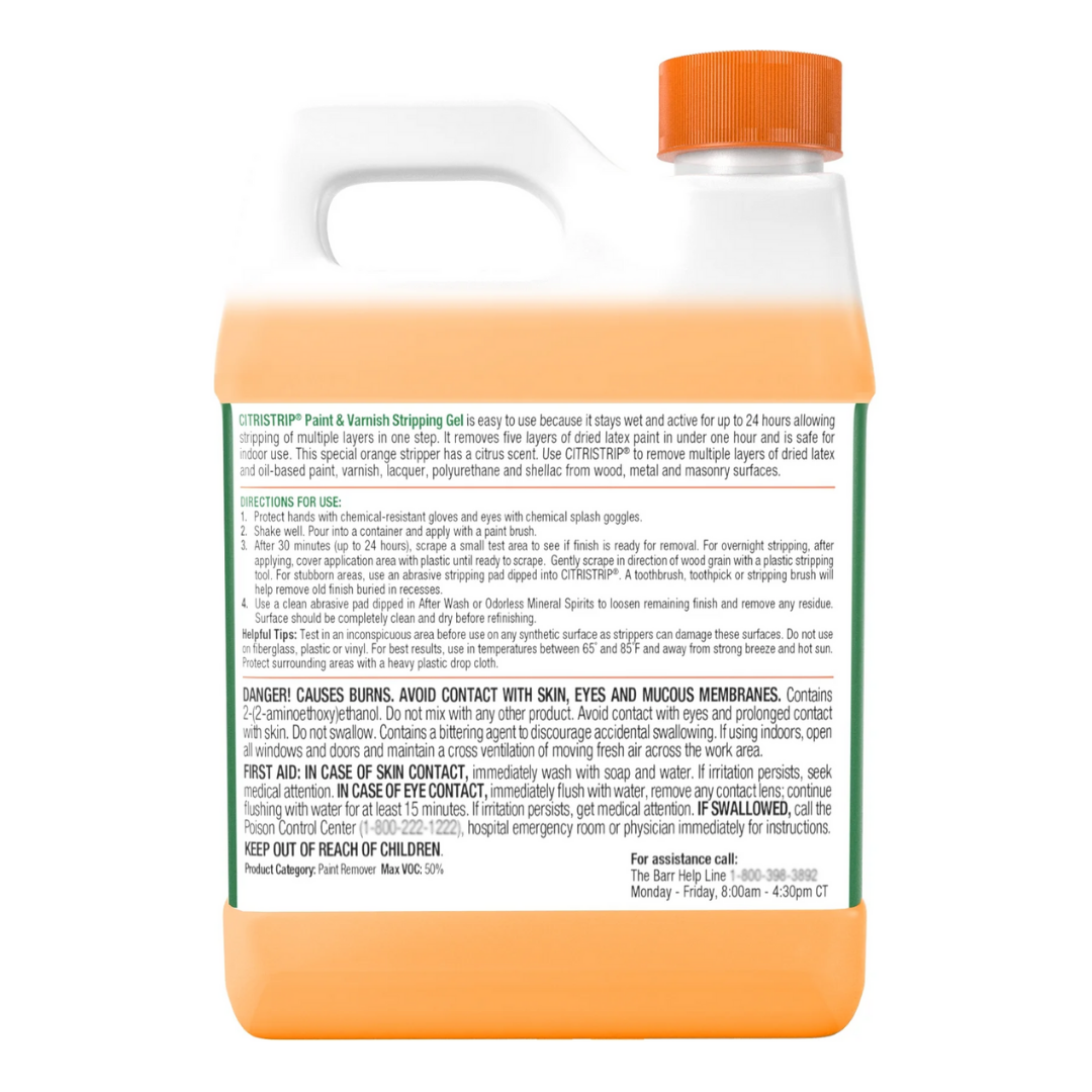 CitriStrip Paint & Varnish Stripping Gel Citrus Scent, 1 qt