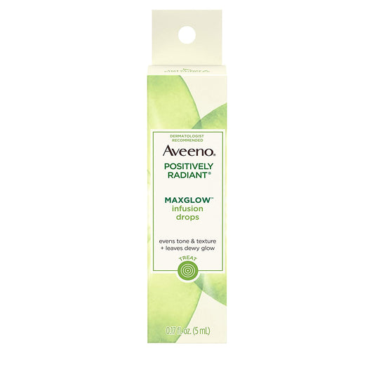 Aveeno Positively Radiant MaxGlow Infusion Drops with Moisture Rich Soy & Kiwi Complex  0.17 fl. oz