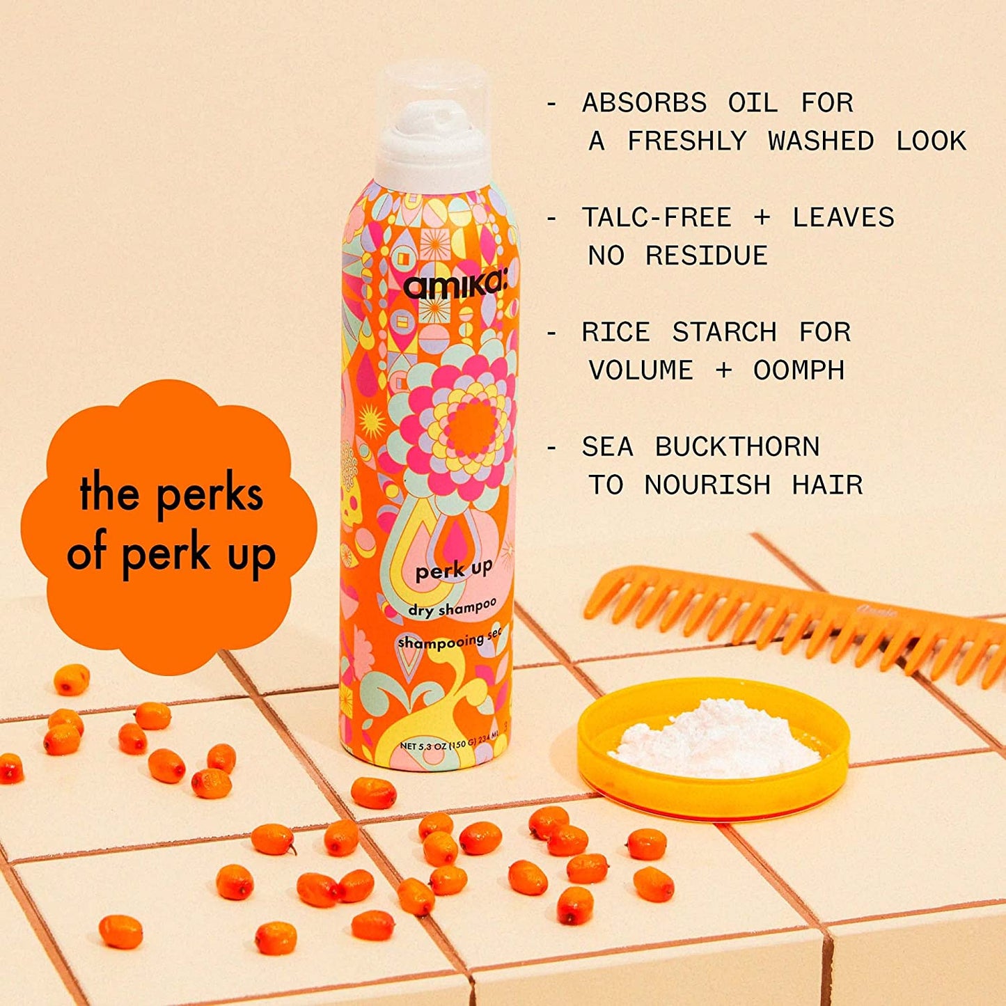 Amika Perk Up Dry Shampoo No Trace Dry Cleanser
