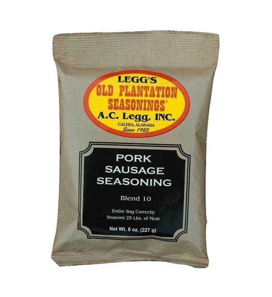 A.C. Legg Blend 10 Pork Sausage Seasoning, Seasons 25 lbs of Meat, 8 oz / 227 g