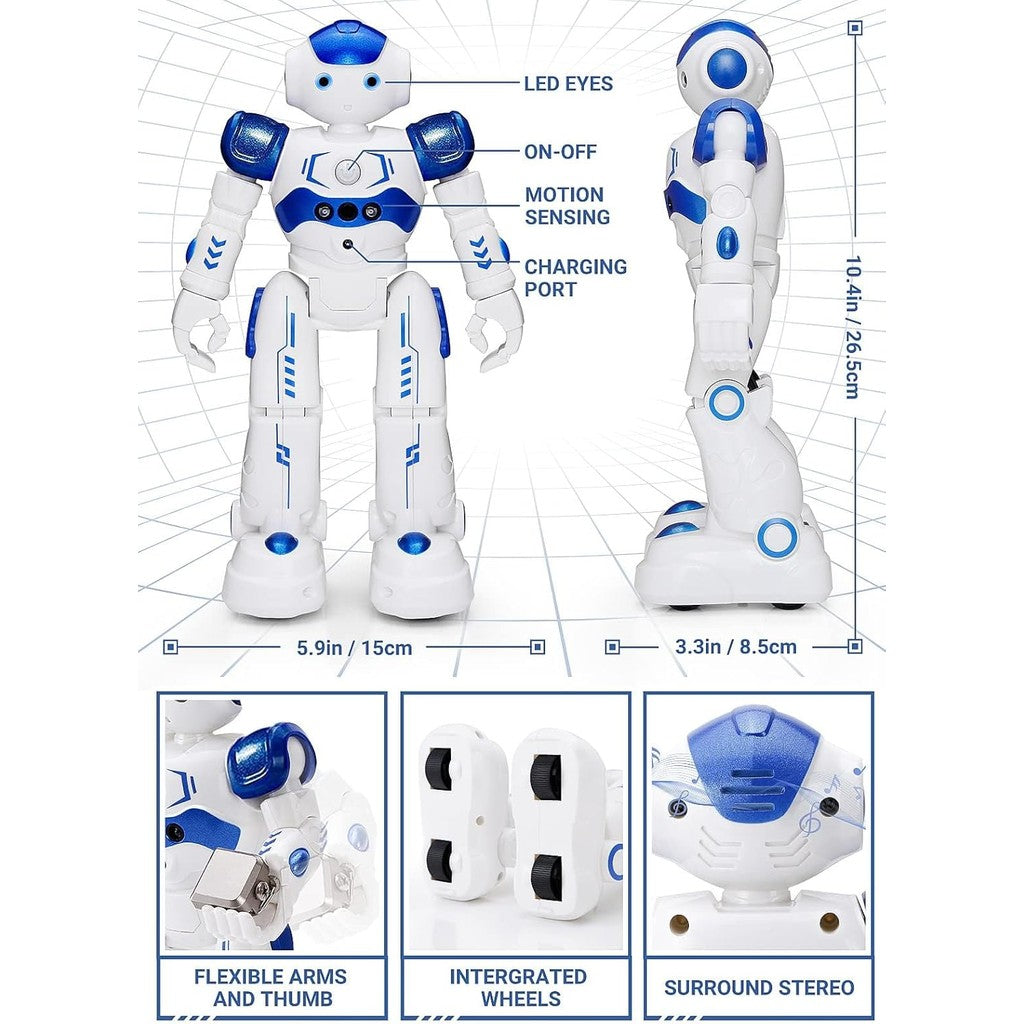KingsDragon Remote Control Smart Robot Toys For Kids, Gesture & Sensing Programmable