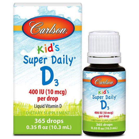 Carlson Kid's Super Daily D3 400 IU 365 drops 0.35 fl oz (10.3 mL)