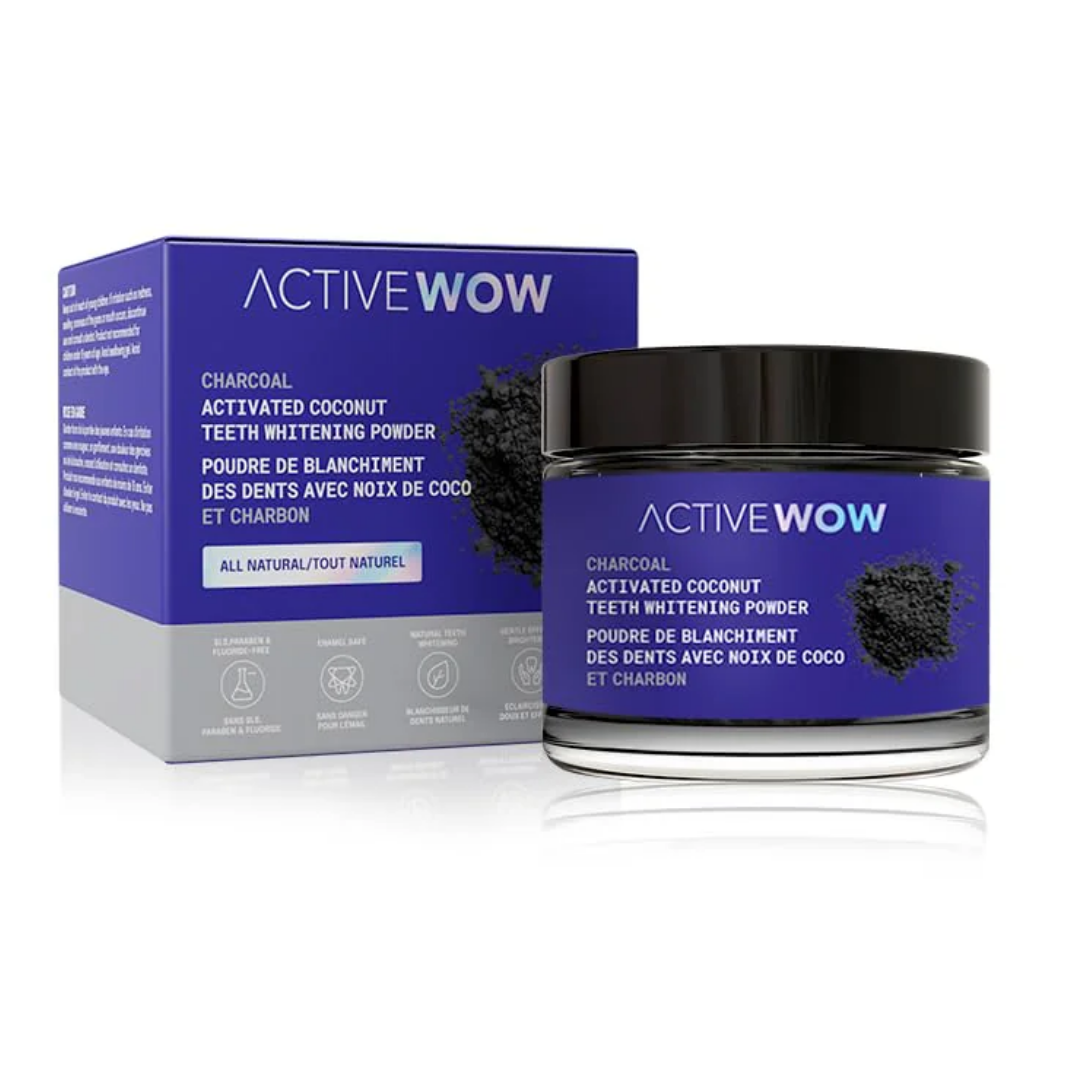 Active Wow Natural Teeth Whitening Charcoal Powder (20g)