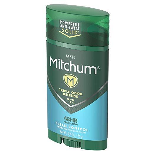 Mitchum Powerful Anti-Sweat Solid Triple Odor Defense Clean Control Antiperspirant and Deodorant, 2.7 oz. / 76g