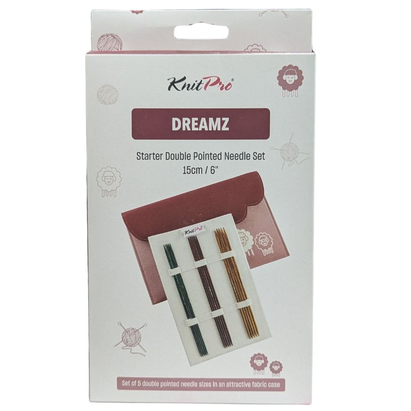 KnitPro Dreamz Starter Double Pointed Needle Set, 15 cm - (200641)