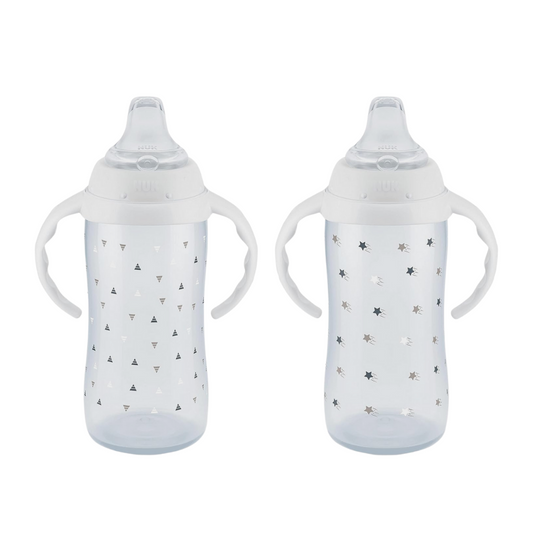 NUK Large Learner Cup Neutral Spout, 9+ Months (10 oz) 2 Count