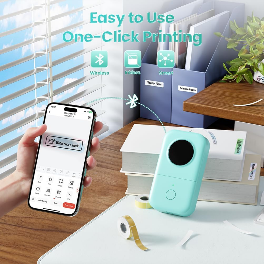 Phomemo D30 Smart Mini Label Maker, Green