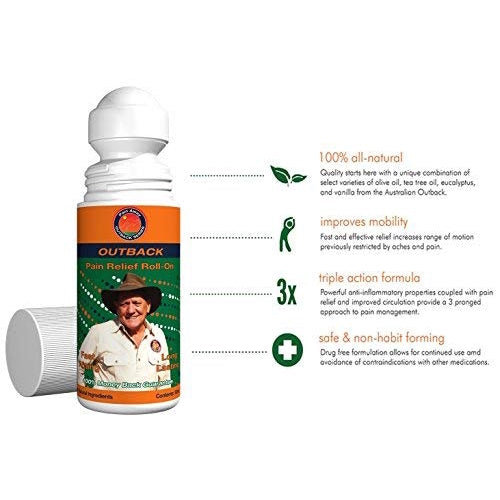 Outback All-Natural Pain Relief, Roll On Topical Oil, 50ml