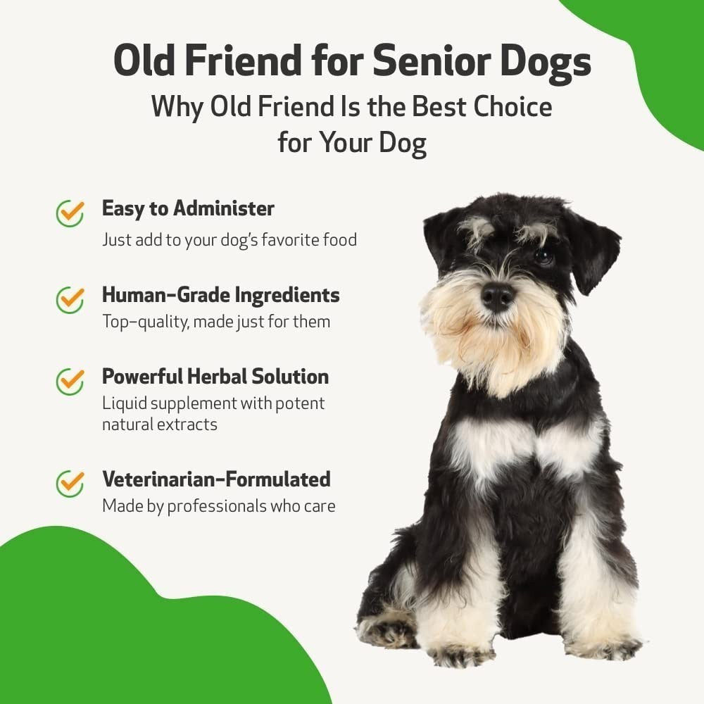 Pet Wellbeing Old Friend Optimal Health For Senior Dogs and Cats, 2 oz
