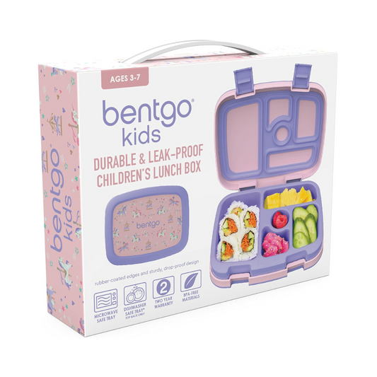 Bentgo Kids Durable & Leak Proof Children's Lunch Box (Carousel Unicorns)