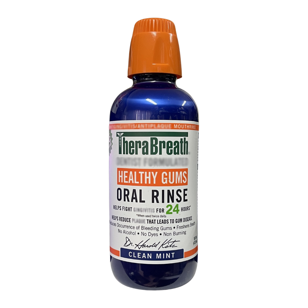 TheraBreath Healthy Gums Oral Rinse Clean Mint, 16 oz / 473 ml