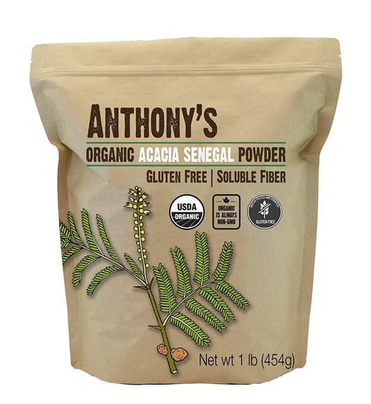 Anthony's Organic Acacia Senegal Powder Gluten Free & Soluble Fiber 1 lb
