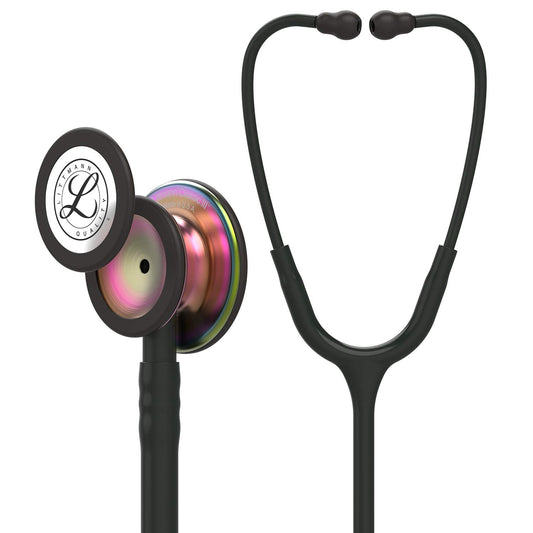 3M Littmann Classic III Stethoscope Rainbow - Finish Chestpiece Black Tube 1 Count (5870)
