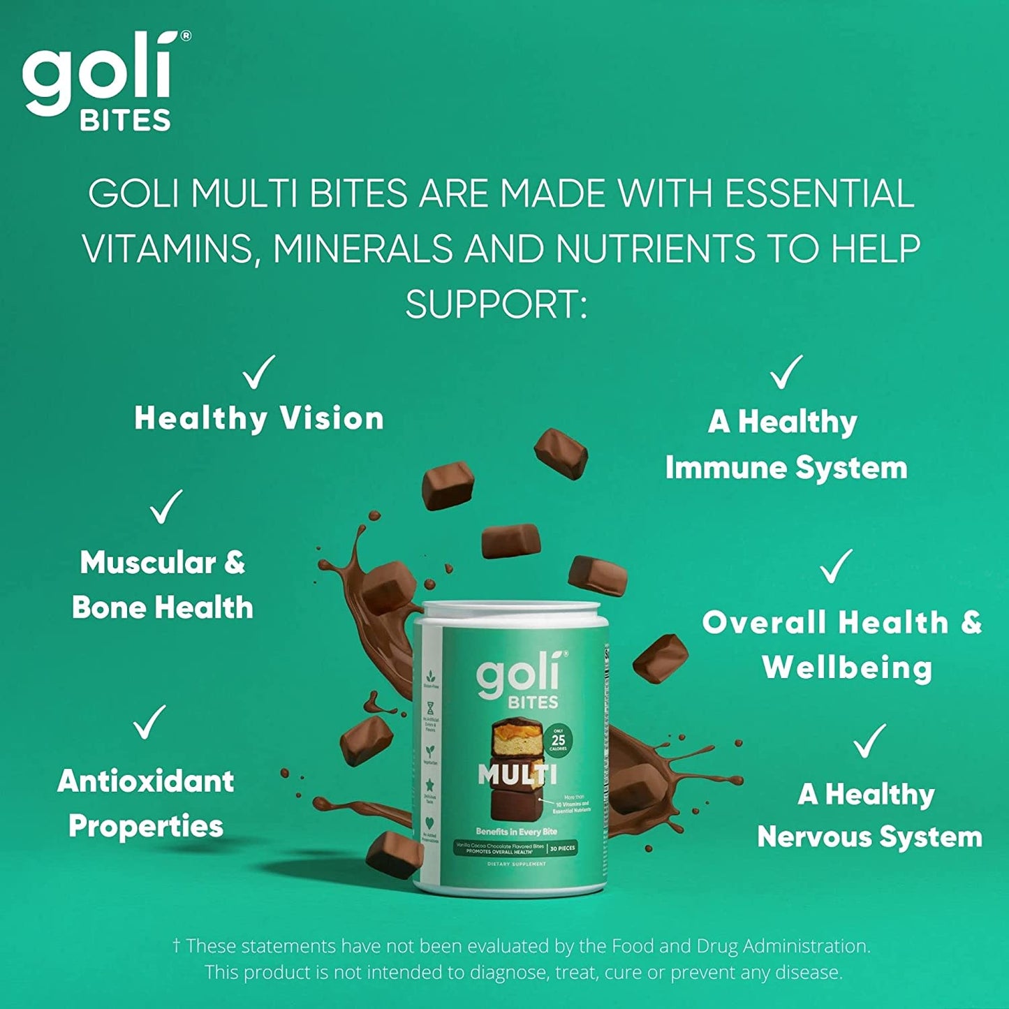 Goli Bites Multi Promotes Overall Health 30 Pieces