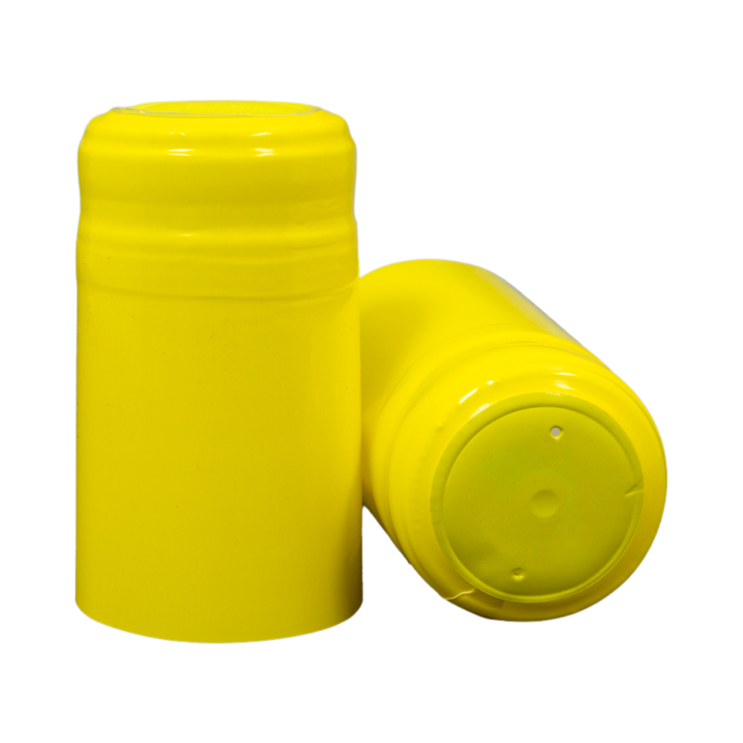 LD Carlson Yellow PVC Shrink Capsules, 30 Count