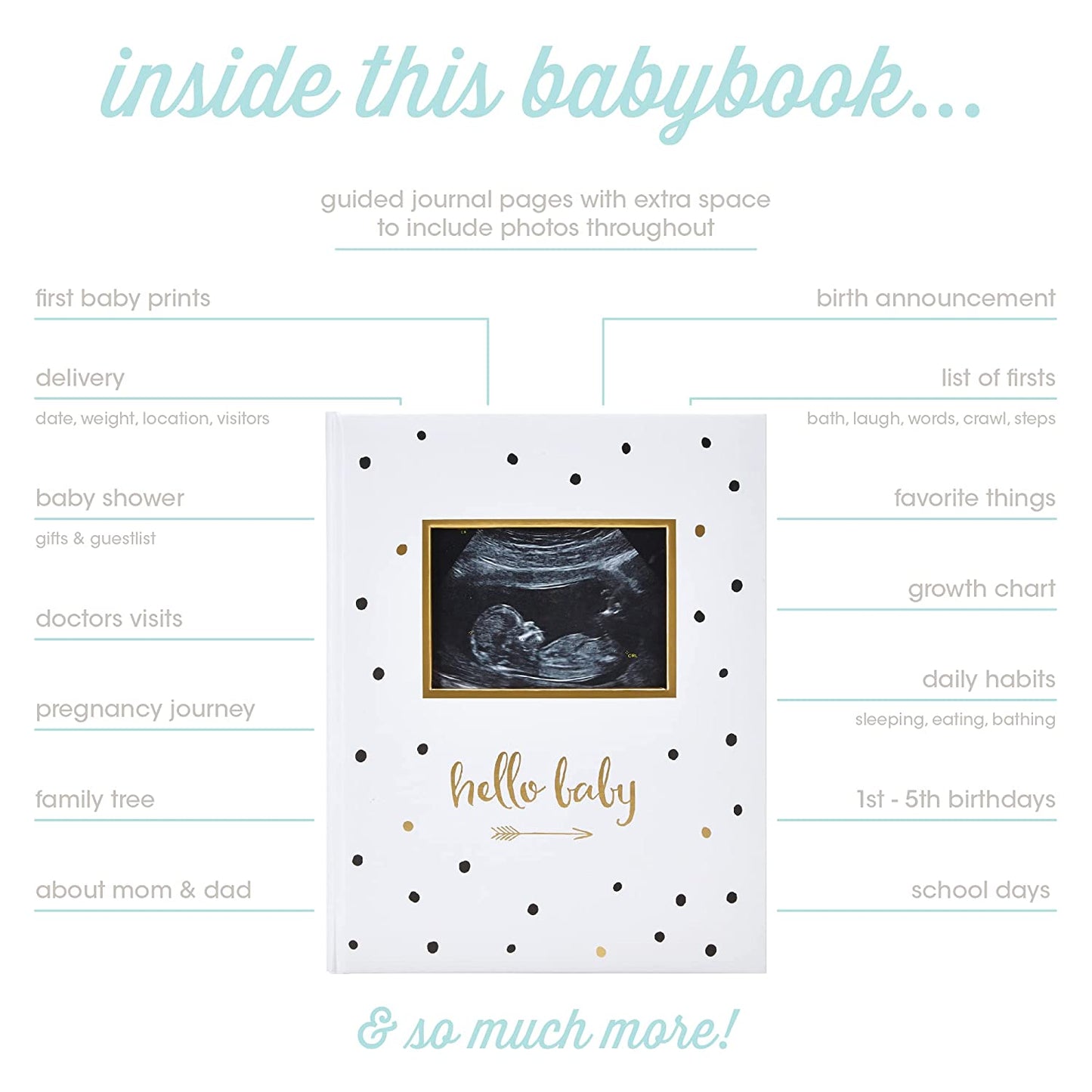Baby Book Pearhead Hello Baby (Polka Dots)