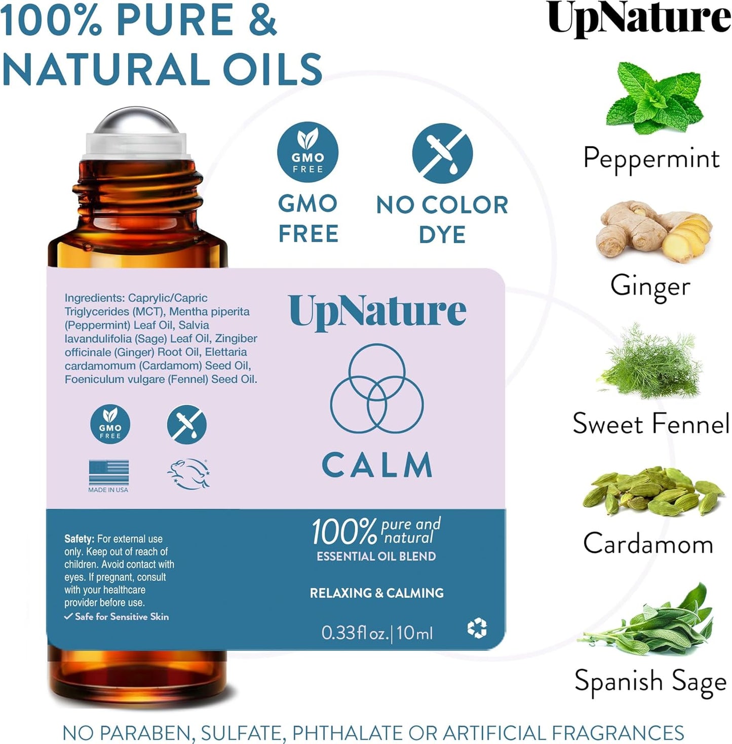 UpNature Pure And Natural Essential Oil, 0.33 fl oz / 10mL