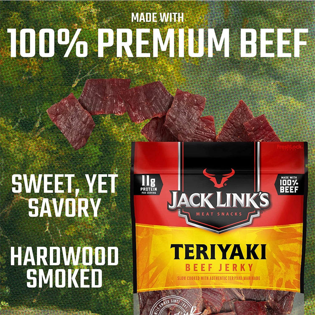 Jack Link’s Teriyaki Beef Jerky, Made with 100% Beef, 9 oz. / 255g