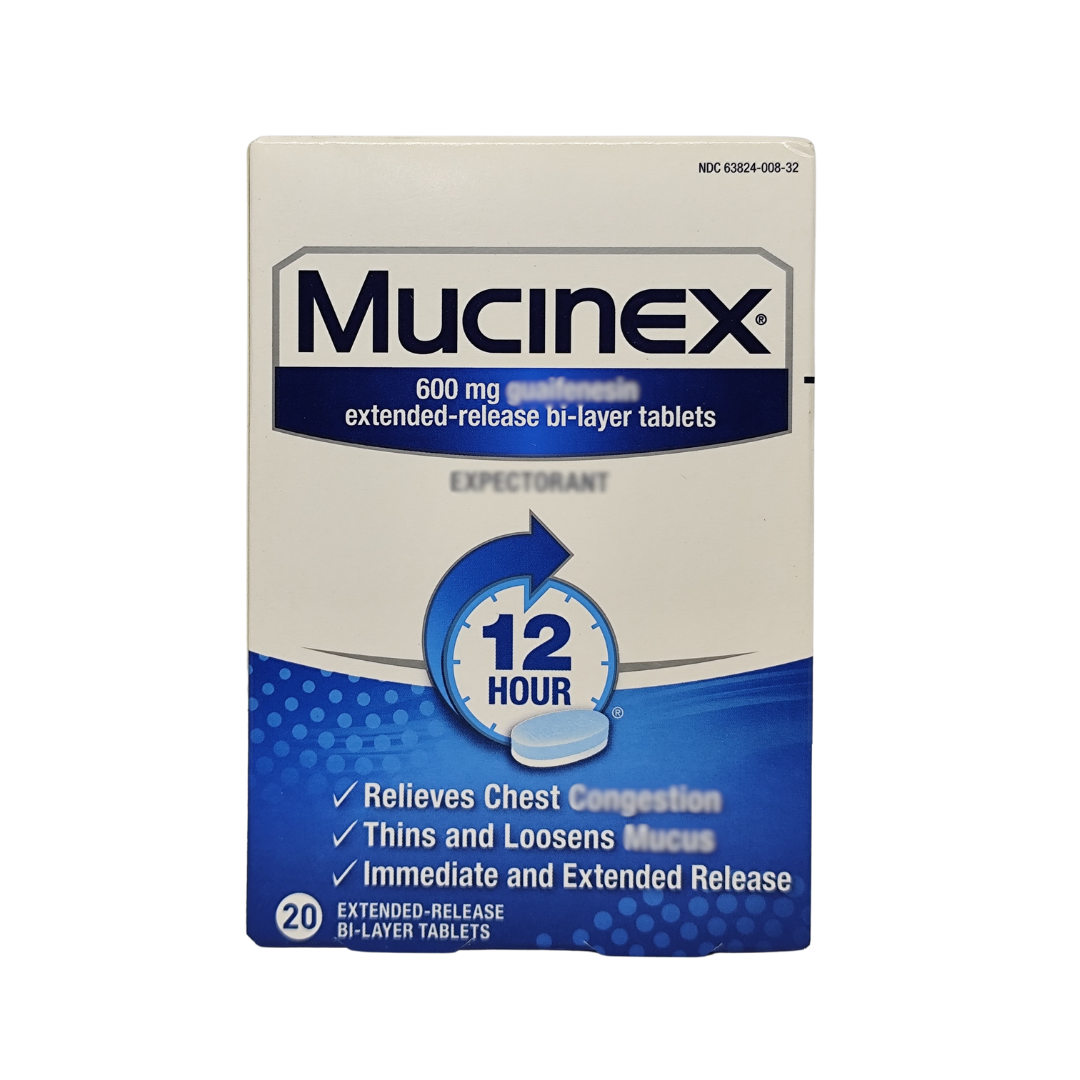 Mucinex 600 mg Extended-Release Bi-Layer, 20 Tablets