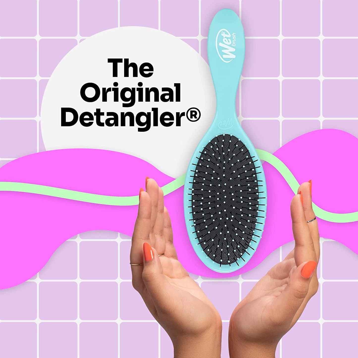 Wet Brush Original Detangler Ultra-Soft Bristles Wet Dry & Damaged Hair Women & Men - Aqua