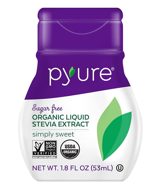 Pyure Organic Liquid Stevia Extract Sweetener, Simply Sweet, Sugar Substitute, 200 Servings, 1.8 fl oz (Packaging may Vary)