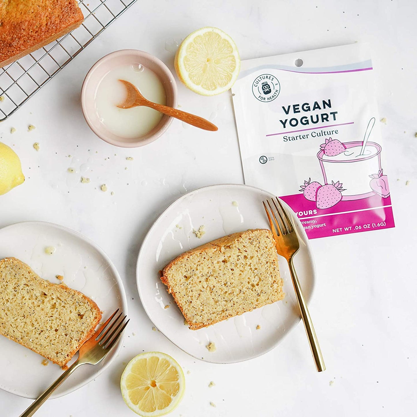 Cultures for Health Vegan Yogurt Starter Culture, 0.06 oz. / 1.6g 4 Packets