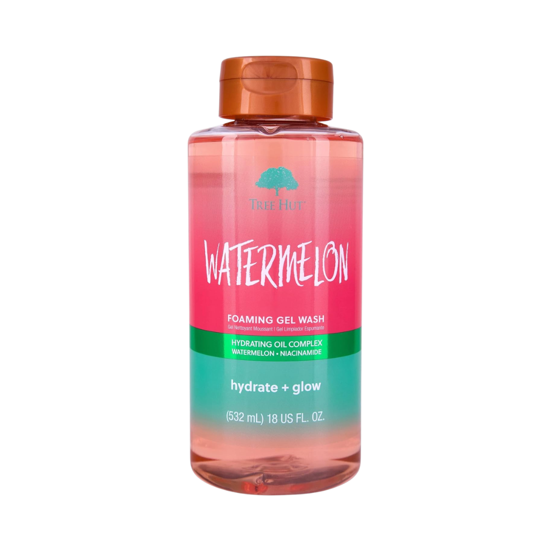 Tree Hut Watermelon Foaming Gel Wash Hydrate + Glow, 532 ml / 18 oz