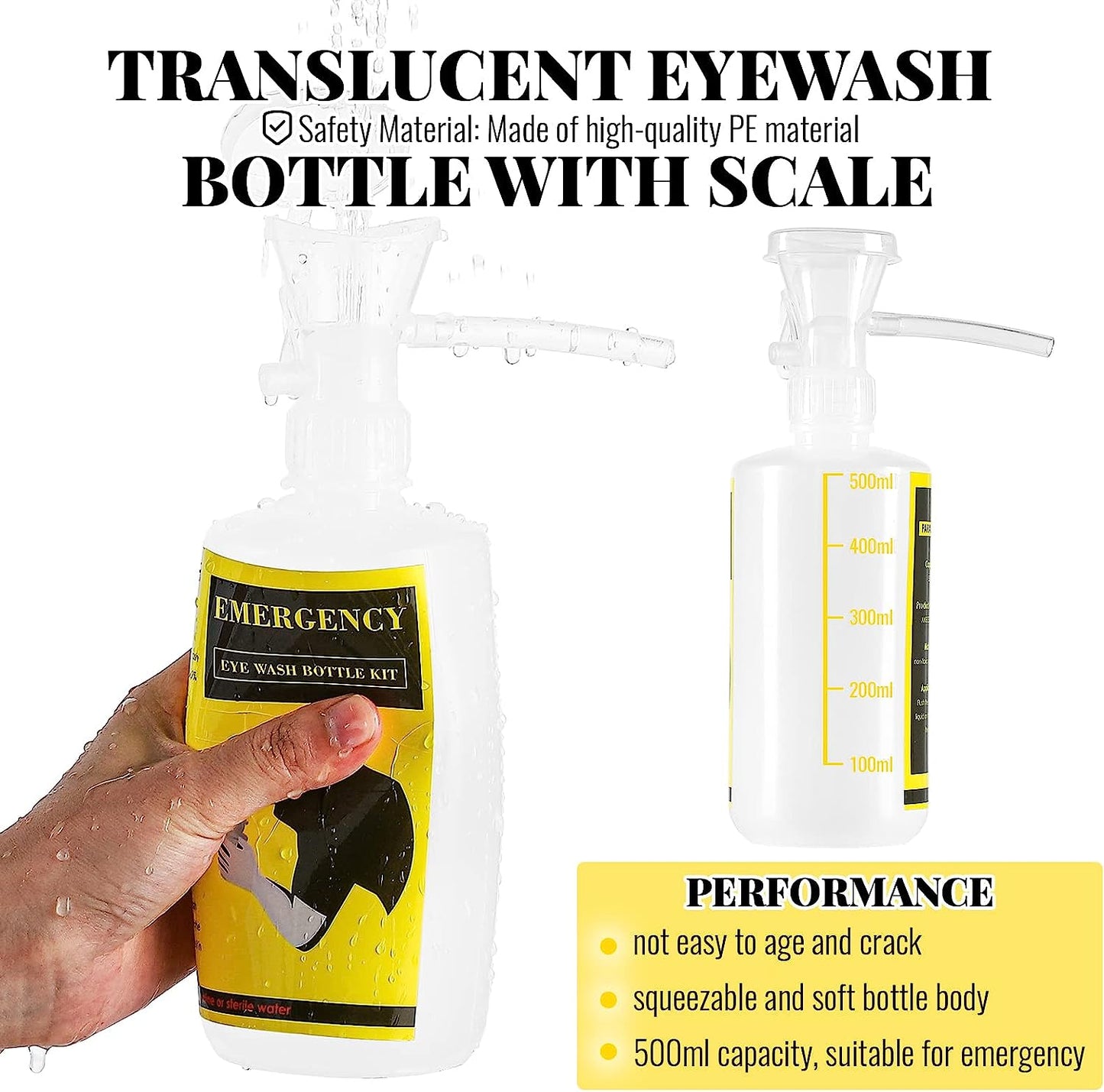 Goldenwall Plastic Cleaner Double Empty Bottles 2 Count