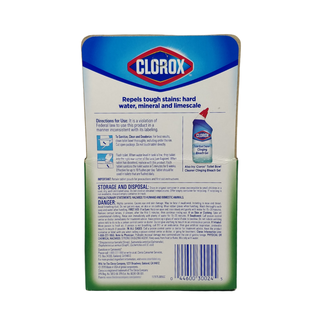 Clorox Ultra Clean Toilet Tablets Bleach, 2 Pack