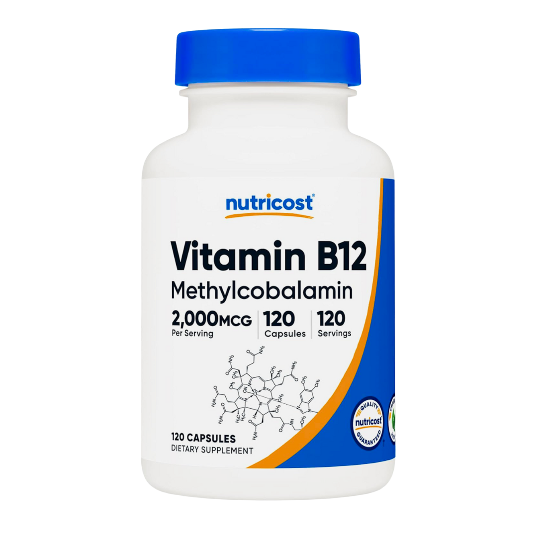 Nutricost Vitamin B12 Methylcobalamin 2000mcg Supplement 120 Capsules