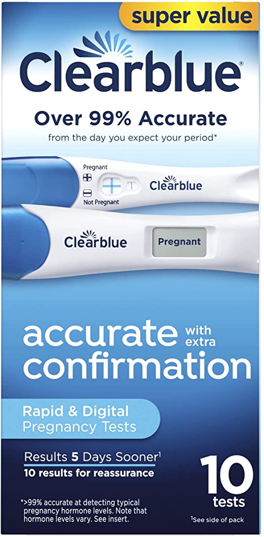 Clearblue Digital Rapid Detection Pregnancy Tests, 10 Tests (2 Digital & 8 Rapid)