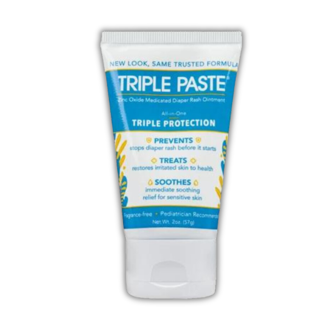 Triple Paste Zinc Oxide Medicated Diaper Rash Ointment All - In - One Triple Protection 2 Oz (57g)