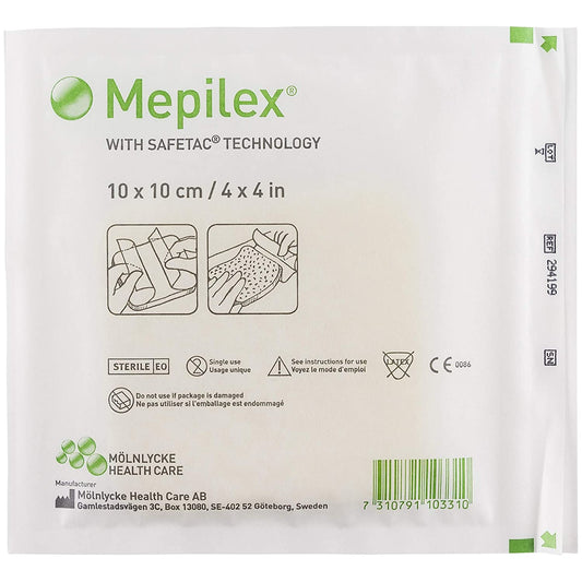 Mepilex 4" x 4" (10 x 10cm) Soft Silicone Absorbent Foam 1 Dressing