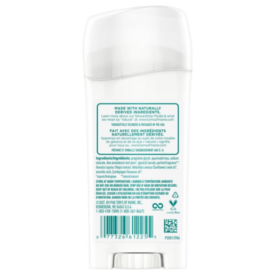 Tom's of Maine Long Lasting Deodorant Wild Lavender, 2.25 oz, / 64g