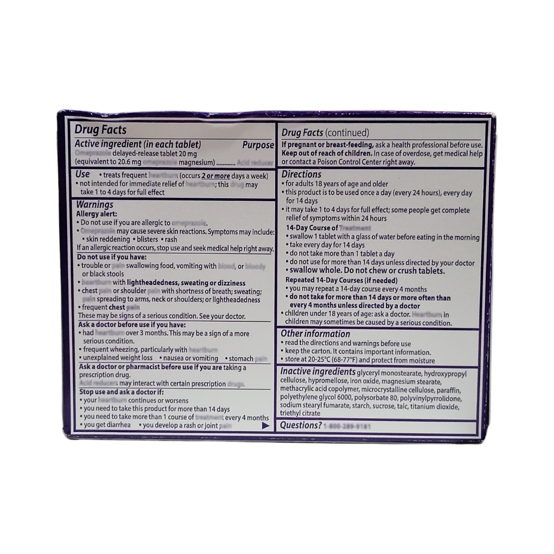 Prilosec OTC Acid Reducer, 14 Tablets