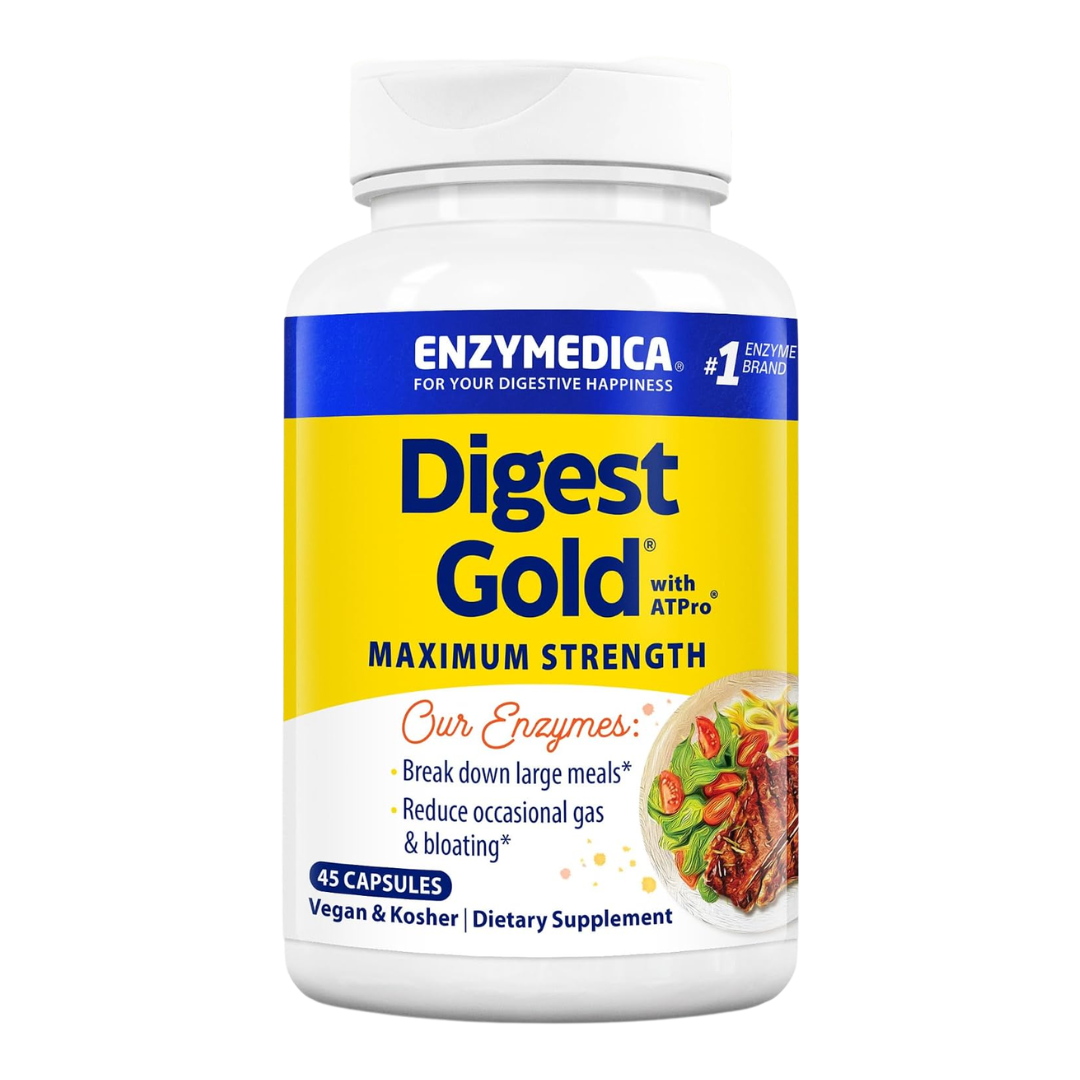 Enzymedica Digest Gold with ATPro Maximum Strength, 45 Capsules