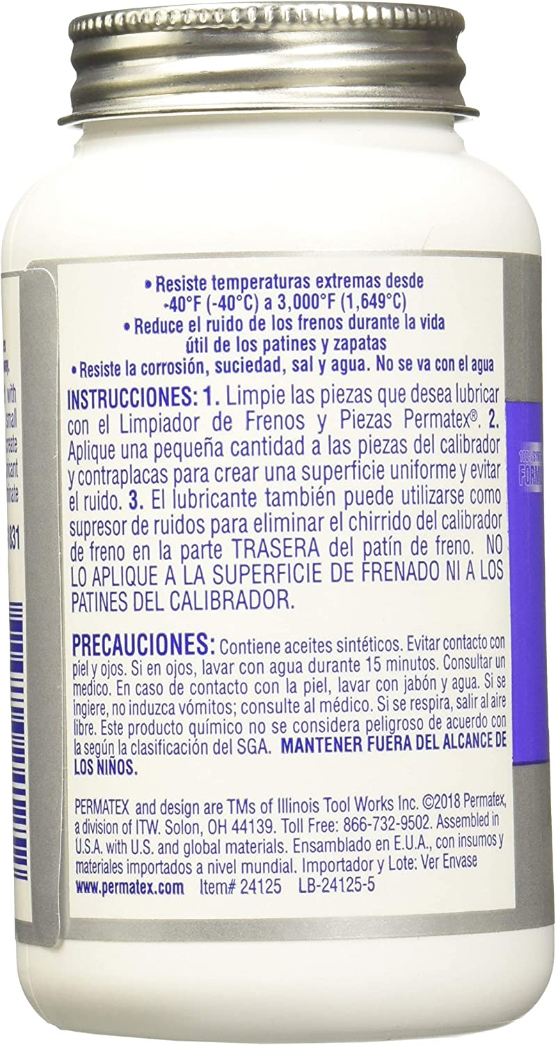 Permatex Ceramic Extreme Brake Parts Lubricant 24125 Contains Ceramic Solid 227g