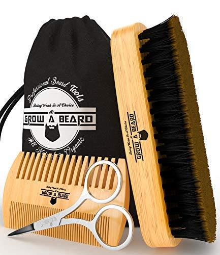 Grow A Beard Beard Brush & Comb Set for Men's Care