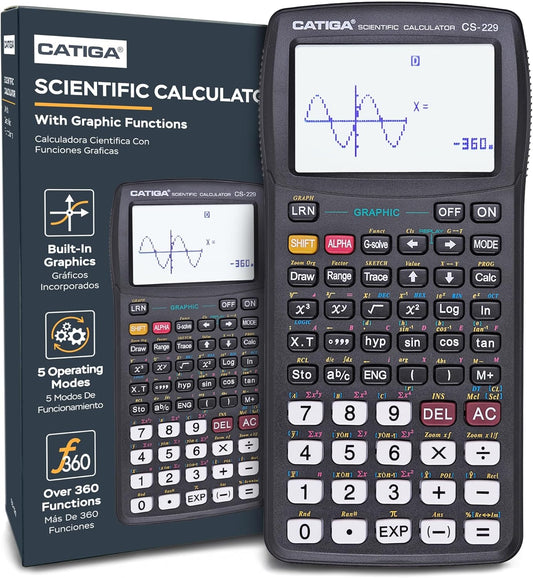 Catiga Scientific Calculator With Graphic Functions, Multiple Modes - ( CS - 229 )