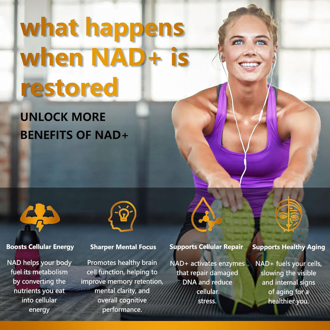 UNcena NAD+ Supplement 1,500 mg, 120 Capsules