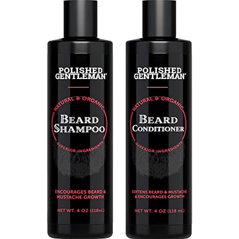 Beard Shampoo and Conditioner for Beard Growth | Beard Wash and Conditioner with Biotin 4oz