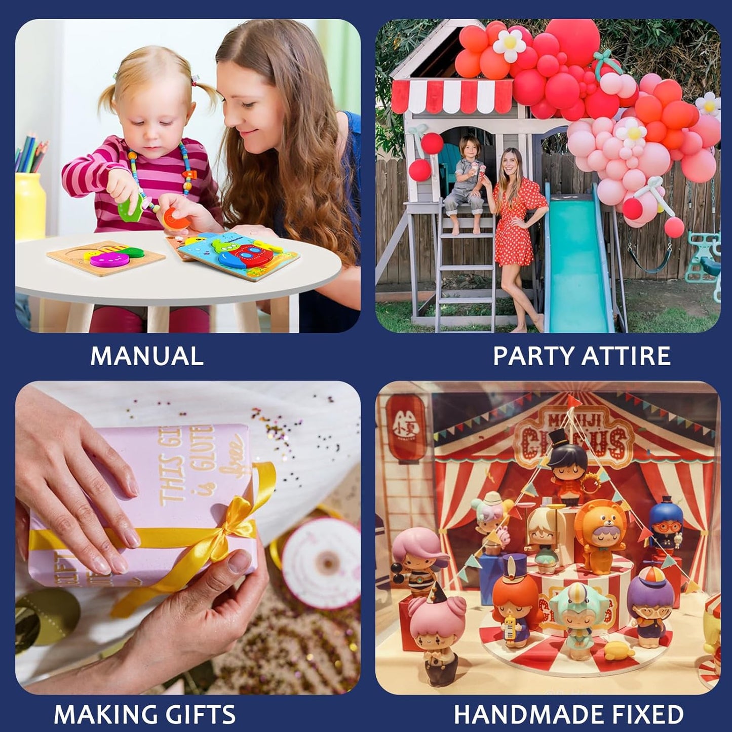 NOMMO Glue Dots Sticky Clear Double Sided Tack, Waterproof Stickers Dots 10 mm, ( 300 Pieces )